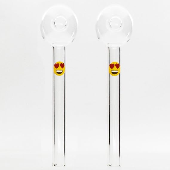 5 Inch Glass Pipe Oil Burner Clear Thick Glass Oil Pipe (Ball diameter: 3.5 cm)
