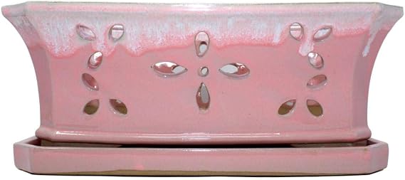8 x 13 inch Ceramic Window Box (Cream Over Cotton Candy)