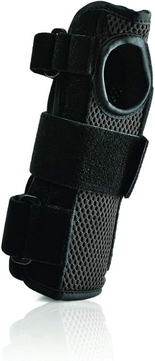 FLA 75891-11 Prolite Airflow 8" Wrist Splint with Abducted Thumb, Black, Left/Small-Medium