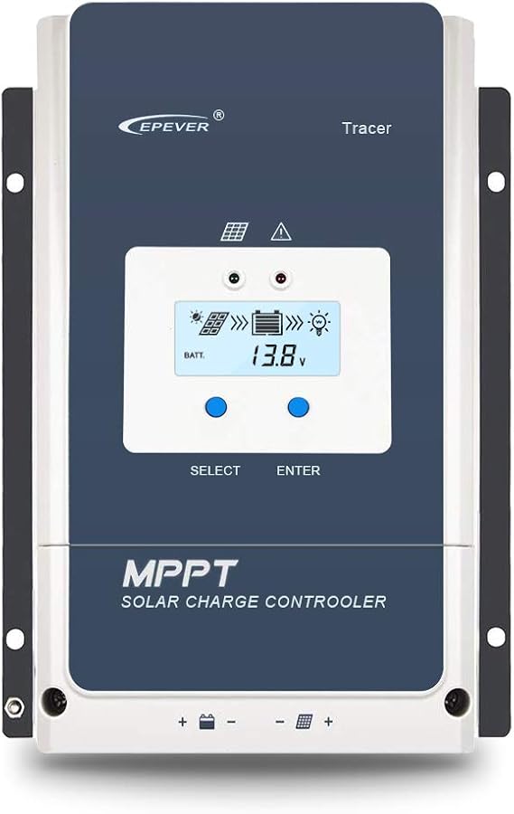 EPEVER 100A MPPT Solar Charging Controller 12V/24V/36V/48V DC System Voltage Automatic Identification Max PV 150V Solar Panel Regulator Tracer 10415 AN