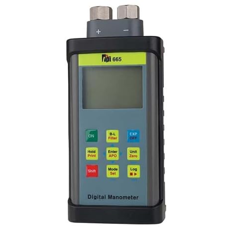 Test Products International DigitalManometer,Differential,BklitLCD 665-1 Each