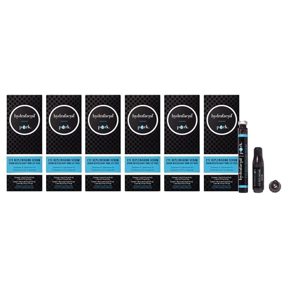 Eye Replenishing Serum, 9 Milliliter Vial to be Used with Hydrafacial Device and 5 Milliliter Rollerball Pen for at Home Use