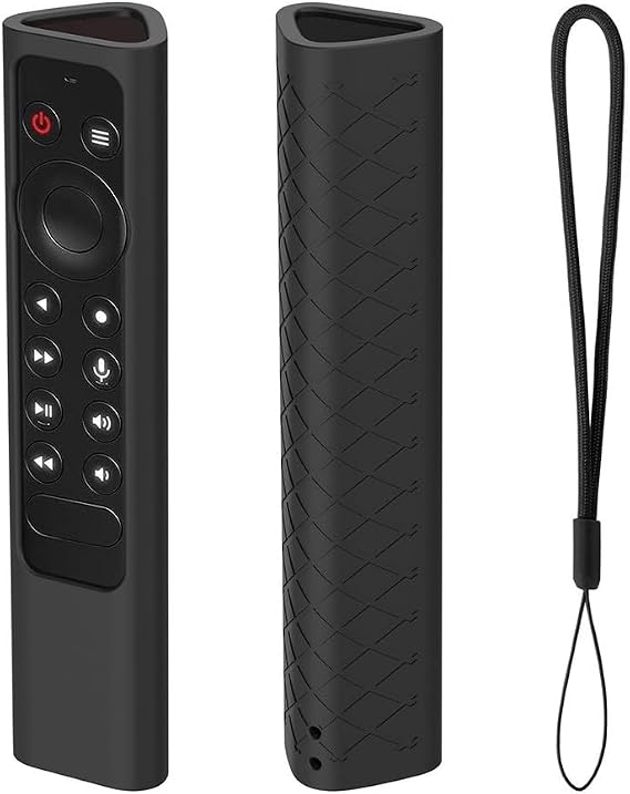 Silicone Remote Cover For Nvidia SHIELDs TV Pro, Shockproof Protective Case For Streaming Controller, Washable Dust Proof Remote Skin(Black)