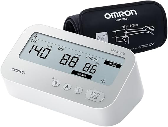 OMRON X4 Connect AFib Upper Arm Blood Pressure Monitor with Bluetooth | Clinically Validated Blood Pressure Machine for Home Use, Intelli Wrap Cuff (22-42cm), AFib Detection