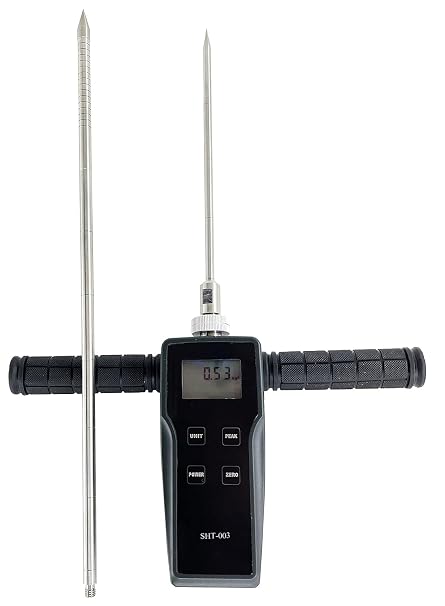 Digital Soil Load Penetrometer Ground Bearing Capacity Detector Soil Compaction Tester with Range 0kg-100kg (0N-1000N) Test Depth 0cm-30cm for After Rolling Backfill Soil Clay Sand Mixed Soil