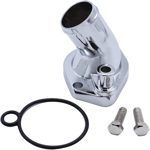 Silver Water Neck 45 Degree Fits For Ford Chrome Thermostat Housing With O-ring And Bolts for 260 289 302 347 351W