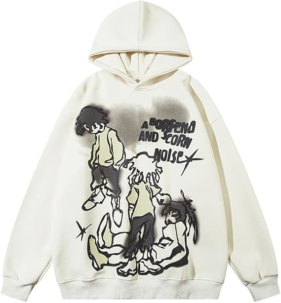Y2k Hoodie for Women Men Fashion Carton Hoodie Retro Casual Hip Hop Long Sleeve Halajuku Sweatshirt