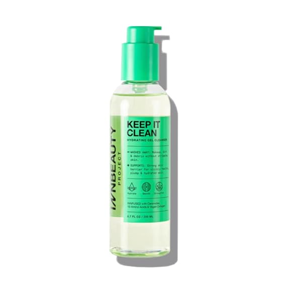 Innbeauty Project Keep It Clean Hydrating Gel Cleanser, 6.7 oz | Ceramides and amino acid blend gently cleanse without stripping skin