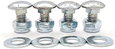 Pack of 4 790-00120 790-00120-0637 Carriage Bolts Nuts Replacement MTD Shave Plate Scraper Bar 784-5581A 516-18 58
