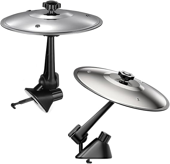 LOOEEL Mini Drum 2 PCS Car Cymbal Air Vent Mounted,14 cm Dia. Musical Car Accessory for Drivers -Mini Drum Crash Cymbal for Car Dashboard.