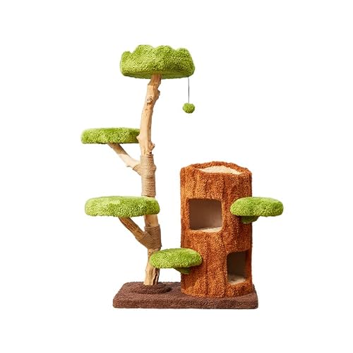 Cat Tree Tower for Indoor Cats Large Adult with Scratching Post Cat Houses Tall Cat Condo Cat Perch Tower, Heavy Duty Cat Trees for Large Cats,C