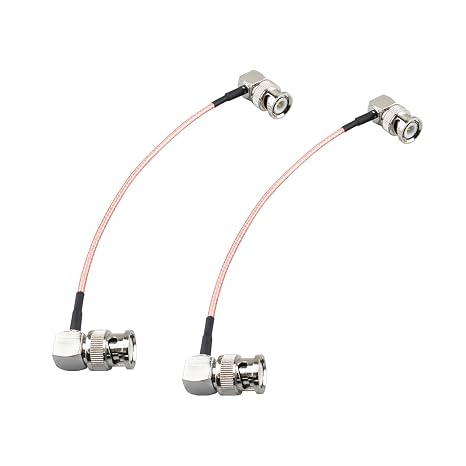 BNC Male Right Angle to 90 Degree BNC Male 6inch BNC Elbow Cable RG316 Coaxial Cable BNC Connector Right Angle Extension Cable 15CM for WiFi Antenna Pigtail Jumper HD SDI Video 2 Pack...