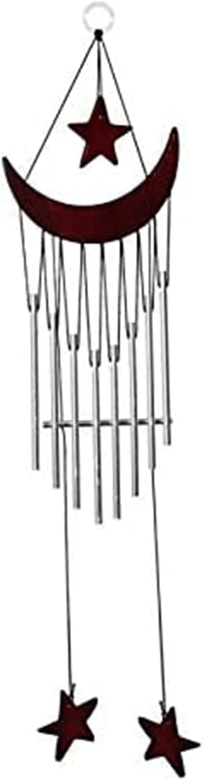 Wind Bell 9 Tubes Wood Wind Chimes Happy Gifts Amazing Moon Star Chapel Outdoor Garden Bells Wind Chimes Yard Home Decor Memorial Bells Sweet