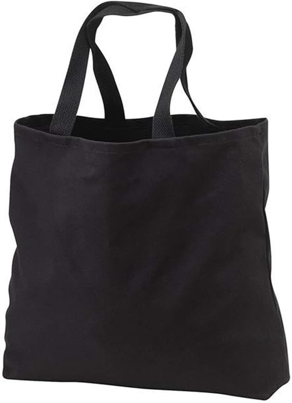 Heavy Cotton Denim Convention Reusable Tote Bag (Black)