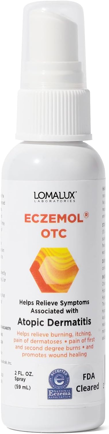 New Eczemol OTC Spray Natural & No Sting Hypochlorous for Eczema, Wounds, Burns, Cuts, Skin Irritation, Radiation Dermatitis, Sunburn, Itchy Skin, for Kids & Adults