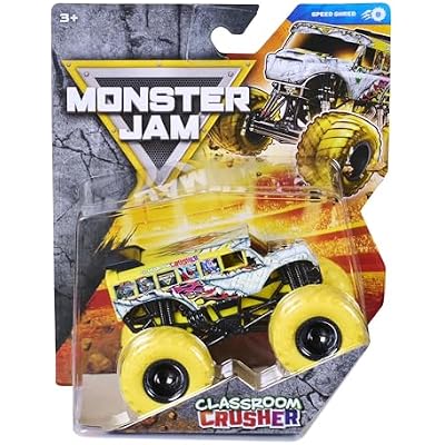 Monster Jam 2026 Official 1:64 Diecast Truck Series 46 Speed Shred Classroom Crusher School Bus
