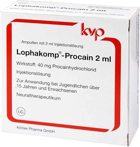 LOPHAKOMP Procaine 2 ml Solution for Injection 100 x 2 ml