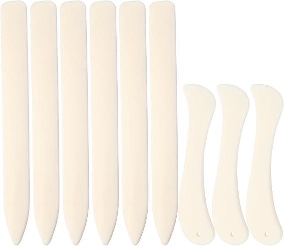 9 Pcs Bone Folder Tool Scoring Tool Bone Tool Paper Folding Tools | Folding Bone for Paper Book Binding Kit Leather Burnishing Card Making for Folding Scoring Creasing Origami Scrapbooking