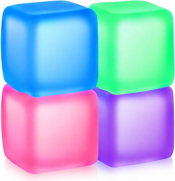4PCS Cube Squishy Fidget Toys, Slow Rising Stress Cubes for Kids