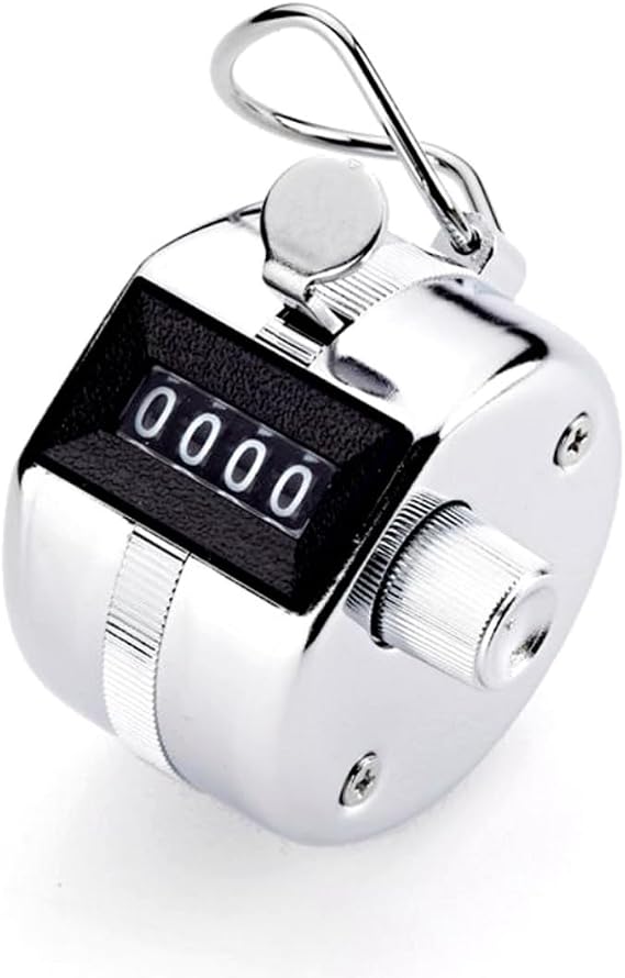 TC-04 Handheld Tally Counter, Digital Pitch Counter Clicker, Mechanical Lap Counter, Taiwan Made Heavy Duty Counter