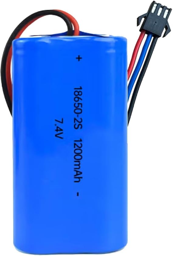 7.4V 1200mAh Rechargeable 18650 Lithium Ion Battery Pack Li-ion Cell SM-3P Plug for Remote Control Cars DIY Replacement