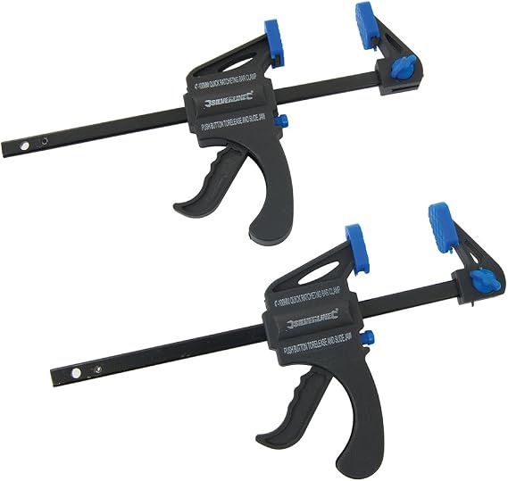 Silverline 250108 Mini Clamps - 100 mm Pack of 2