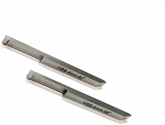 Buyohlic New Double End Internal External Threading HSS Tool Set for Lathe Machine Tools (((4 X 4 MM SHANK)))