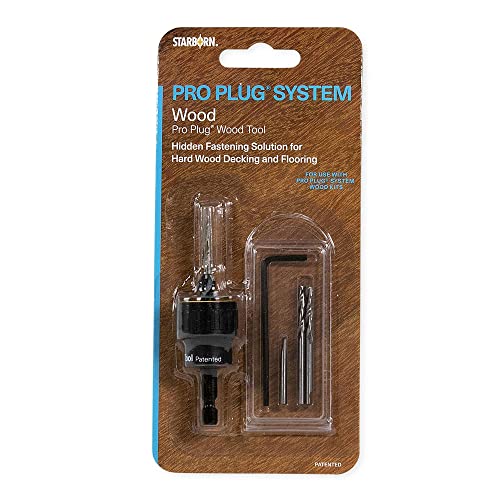Starborn Industries Smart-Bit Pro Plug System Countersink Drill Bit Tool for Wood Decks, Flooring, and Woodworking