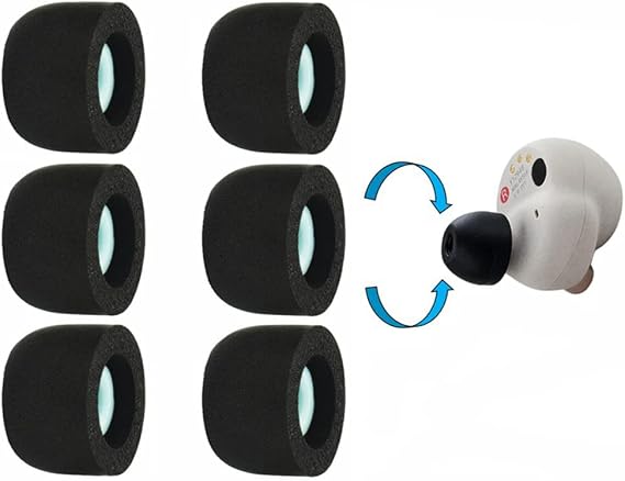 3X Pair Memory Foam Eartip Ear Bud Replacement for Sony True WF-1000XM4, WF-1000XM3 WF-XB700 Headset Headphone Earpad Cushion, No Silicone Ear Tip Pain, Anti-Slip, Fit in Charge Case Size: Medium M