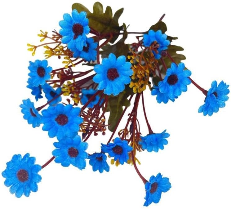 Artificial Flower Wildflower Blue Dark Chamomile Fabric Floral