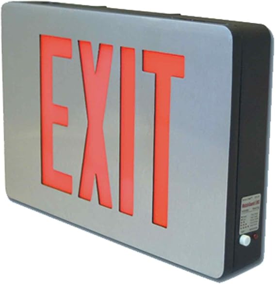 Sure-Lites CX71SD LED Exit Sign, Red/Green, Self-Diagnostics,Battery Backup