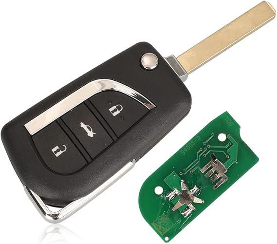 VA2 Flip Remote Car Key Fob 433MHz H-8A Compatible with Toyota Aygo Corolla Auris Verso Avensis S000048000 A03TAA (Color : G Chip, Size : 3 B)