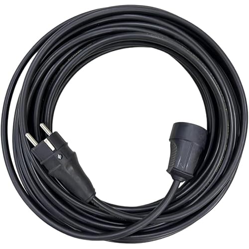 3x2.5mm TTR Grounded Black Rubber Mobile Extension Cable 10 METERS