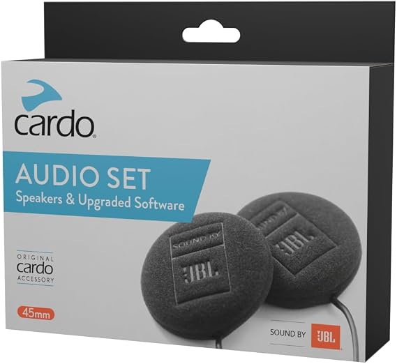 Cardo 45mm Audio Set, Works with Most Helmet Communicators (Single Pack)