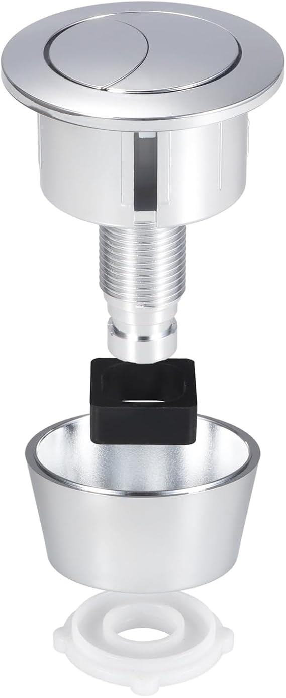 Universal Toilet Flush Button Kit, Dual Flush Toilet Cistern Flusher Parts Push Button, Toilets Push Buttons Flusher Replacement for 20mm 40mm Lid Hole