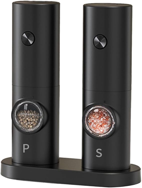 2Pcs/set Electric Salt and Pepper Grinder Battery-Powered Automatic Operation