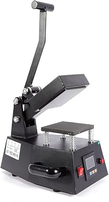 Digital Heat Press Machine, 110V, 4.7x4.7inch, Black, Suitable for Transfer Stickers, Labels, Clothing