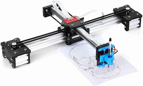 Plotter Pen Drawing Robot DIY XY Plotter Machine Writing Robot for Drawing Enthusiasts with VigoTec Controller, Aluminum Alloy Drawing Space Desktop (US Plug)
