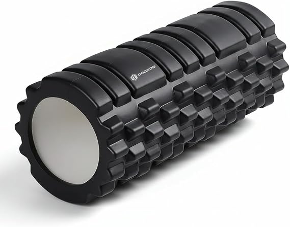 Foam Roller - Deep Tissue Medium Density Muscle Massager with Myofascial Trigger Point Release, Back Massage Roller for Soreness and Mobility 13 x 5.5 Inch, with eBook