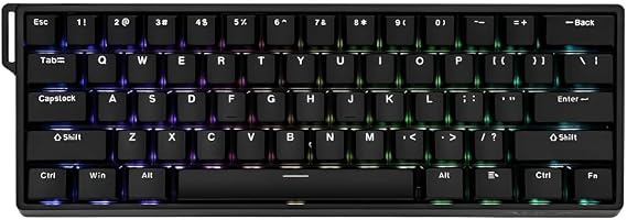 Shaking Tank x Aula WIN60 HE-60%Mechanical Gaming Keyboard Wired,Magnetic Switch Hot Swappable,8000Hz Polling Rate,Adjustable Actuation Rapid Trigger Mode,RGB Small Keyboard 60 Percent Compact for PC