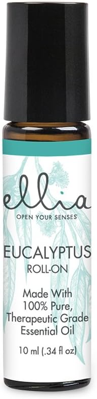 Ellia Eucalyptus Essential Oil Roll-On | 10ml, 100% Pure, Therapeutic Grade