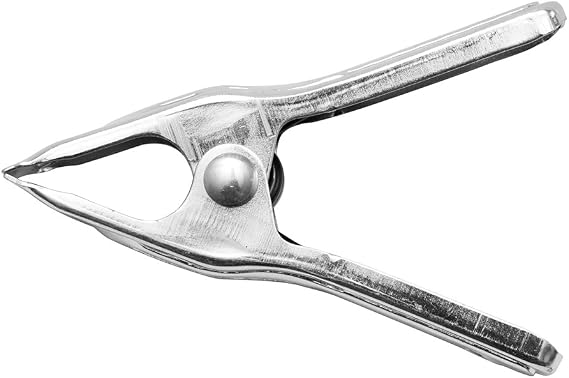 Industrial Spring Clamps (100 Pack) 1-Inch Heavy Duty Steel Hand Clamps High-Tension Spring Clamp for Woodworking, Construction, and Industrial Squeeze Clamps