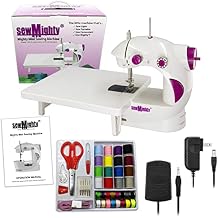 Mini Sewing Machine for Kids, Beginners, Travel & More- Portable, Battery Powered, use for Traveling, Quick Repairs, Small Projects & Children Dual-Speed, AC & DC power, Foot Pedal & More
