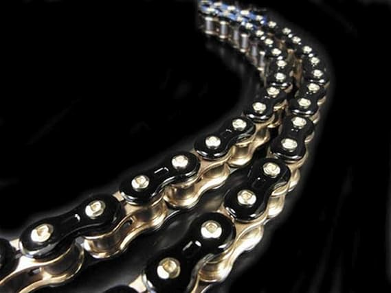 EK Motor Sport "EK Chain 525 Z 3D Premium Chain - 120 Links - Black/Gold