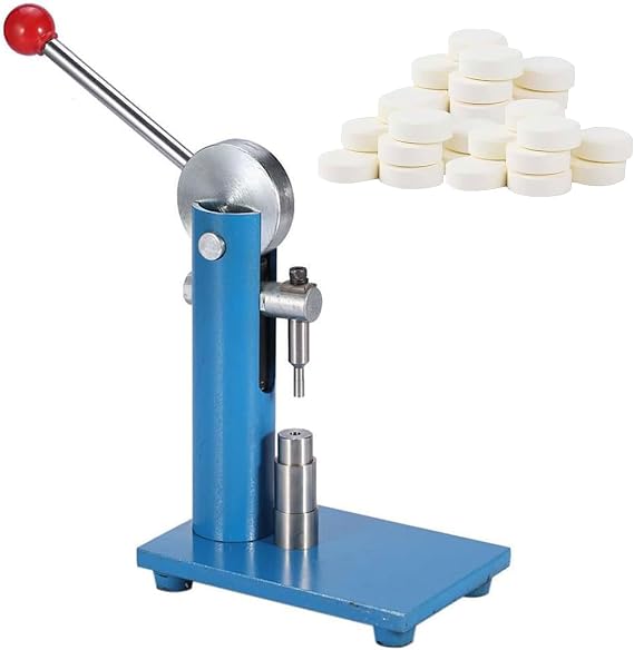 Tablet Press Machine, Pill Punching Machine Tableting Tool, Sugar Slice Making Tool, Milk Tablet DIY Homemade Molding Device, for Home Kitchen 10mm