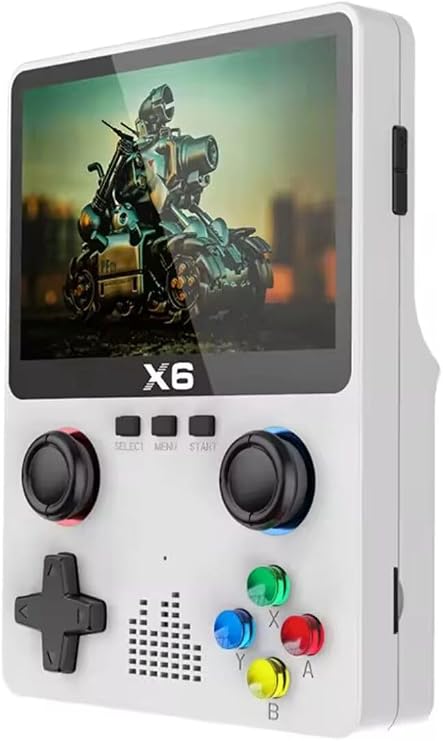 X6 Retro Taşınabilir Oyun Konsolu, 3,5" Ekran, Beyaz