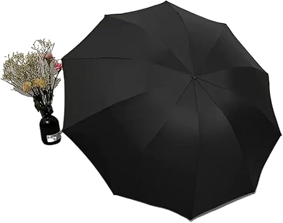 Large size super large umbrella for men and women, three-person double-use umbrella for sun and rain, strengthening, fol