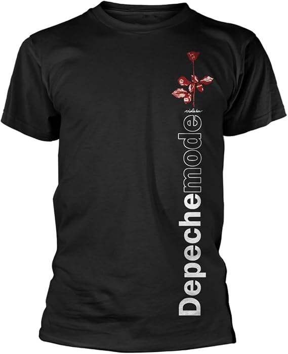 Depeche Mode Men's Violator Side Rose T-Shirt Large Black