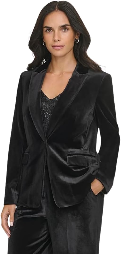 Calvin Klein Women's One Button Lux Blazer