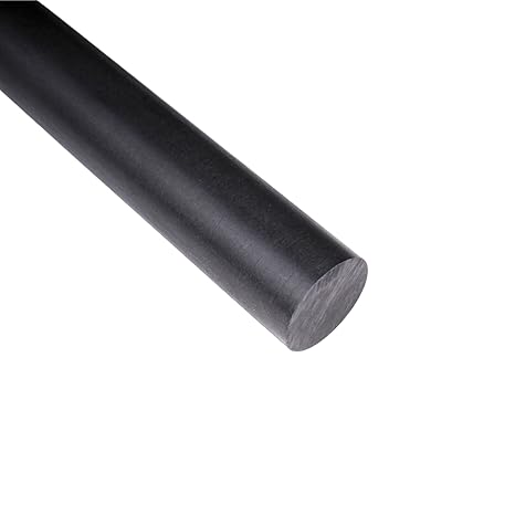 Duco USA-Made Acetal Copolymer Dowel Rod 1" Diameter & 12" Length - 1 Pack of Opaque Black Acetal Rod - Durable, Low-Friction Plastic Rod for CNC, Fixtures, and Custom Parts